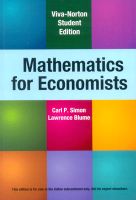 Mathematics for Economists